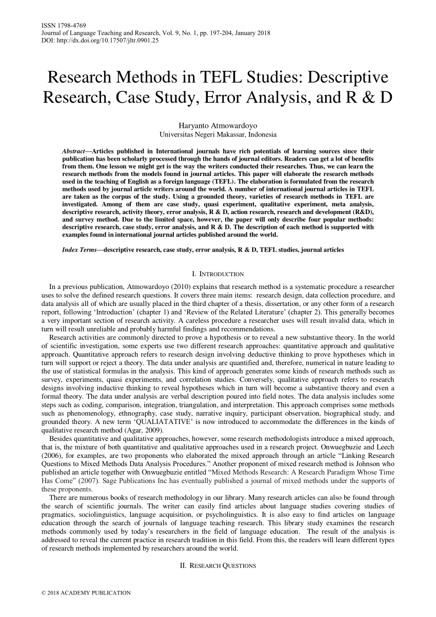 descriptive research design sample thesis pdf