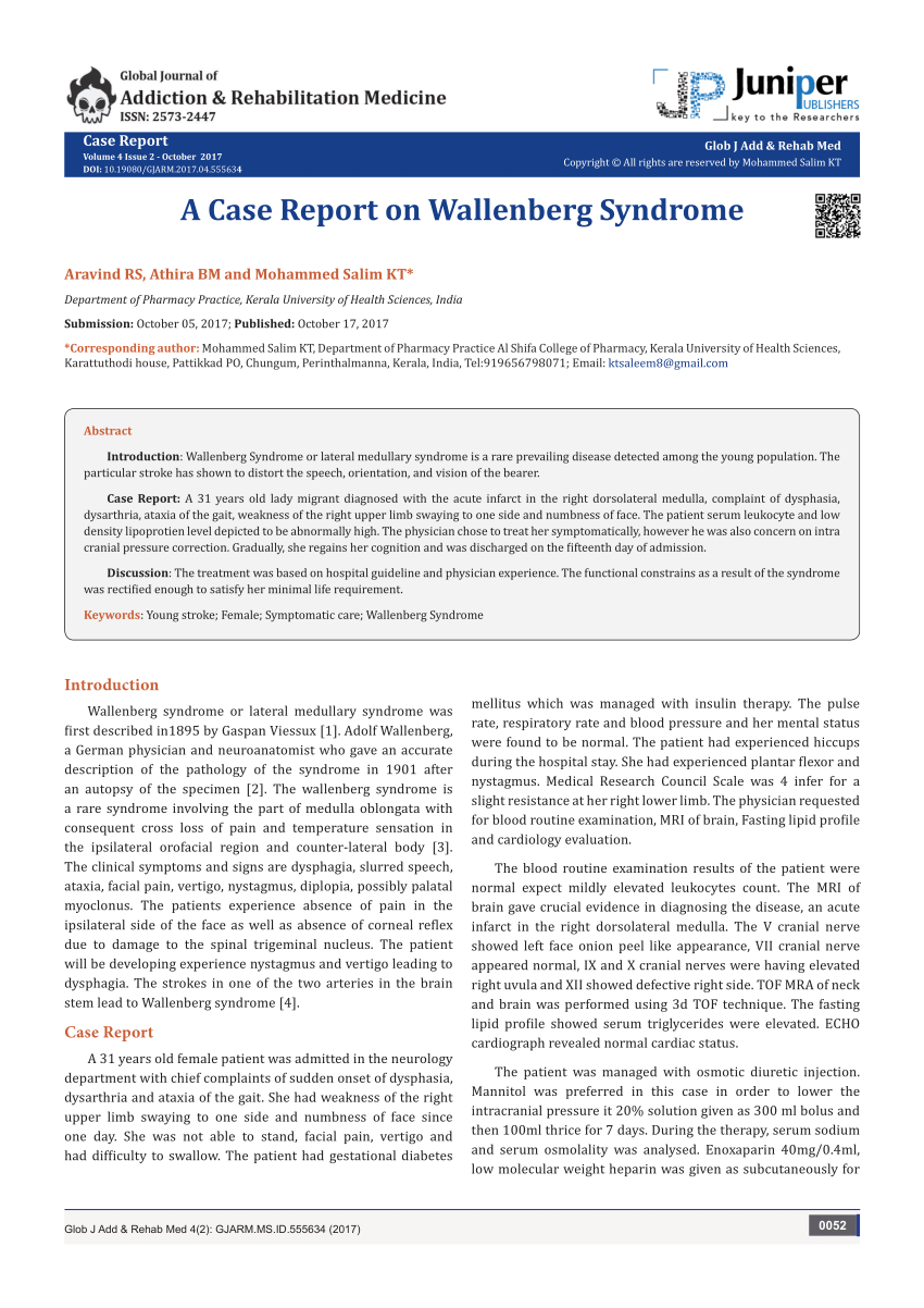 Wallenberg Syndrome: What Is It, Causes, Diagnosis, Treatment, and More