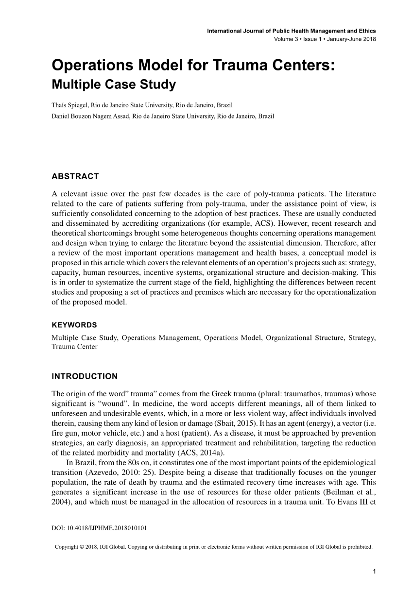 multiple trauma case study