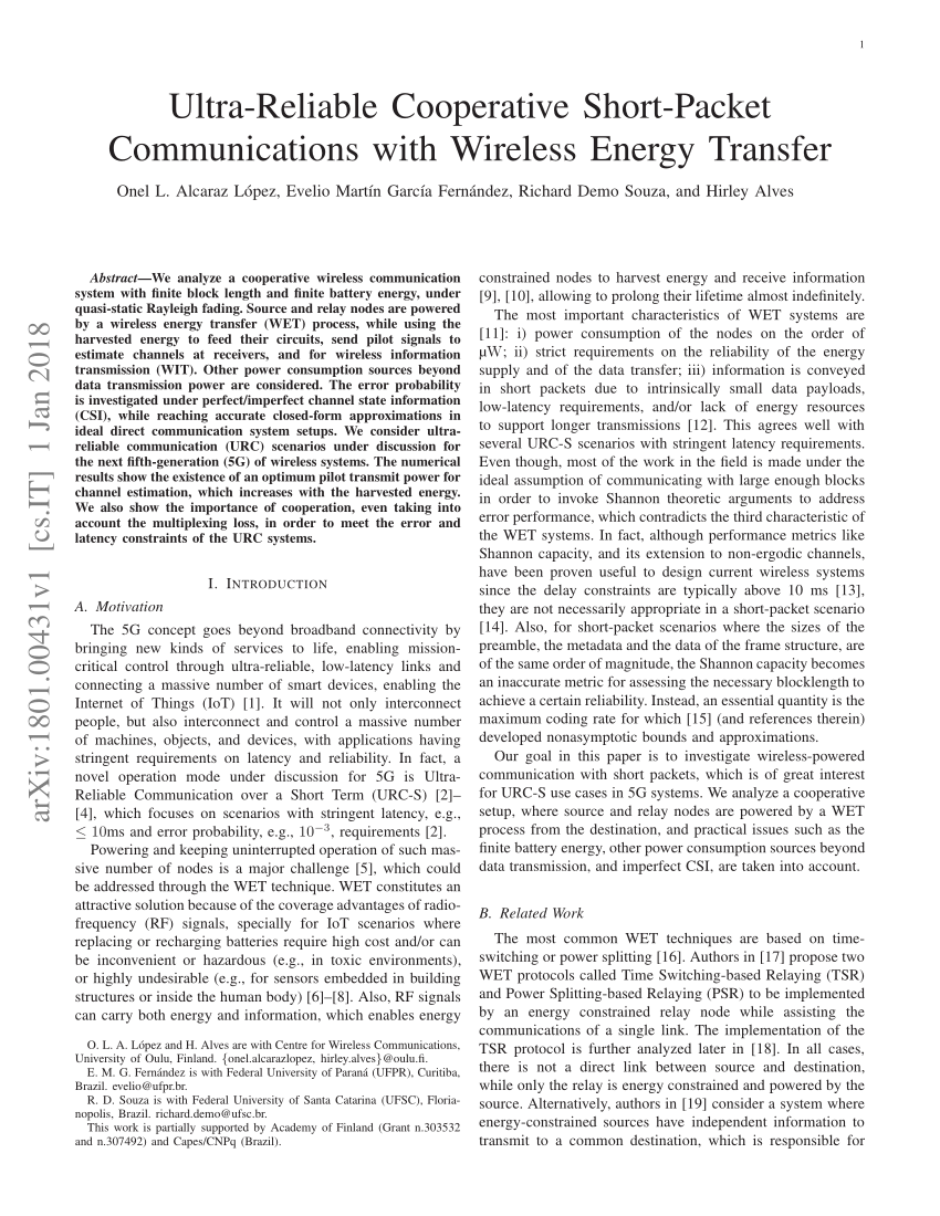 research paper wireless energy transfer