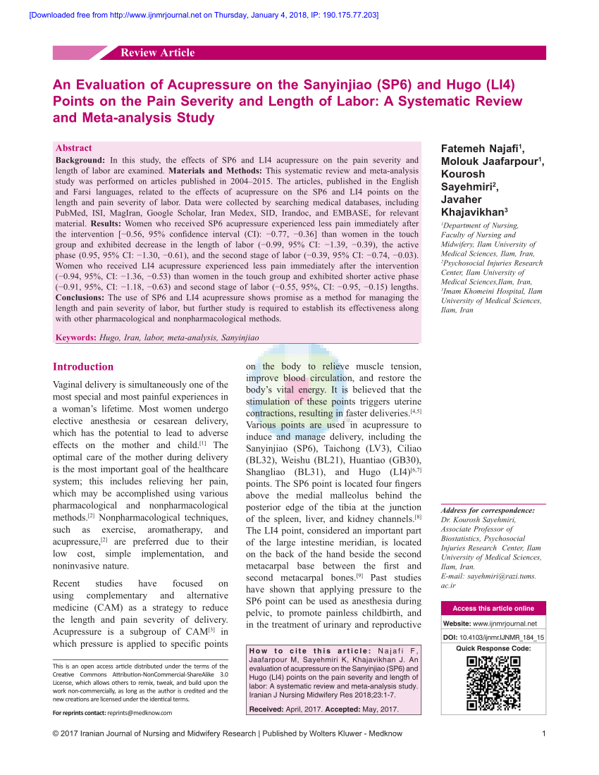 Comparison of Effects of Transcutaneous Electrical Nerve Stimulation(TENS)  and San-Yin-Jiao(SP6) Acupressure on Primary Dysmenorrhea