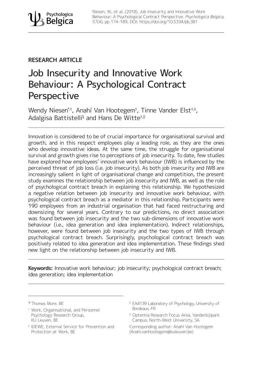 essay about job insecurity