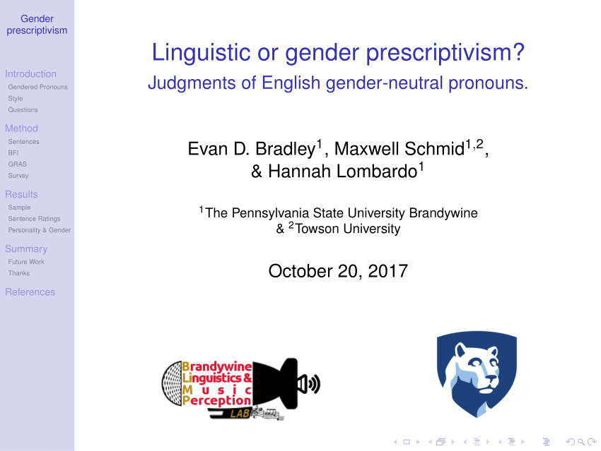 Pdf Linguistic Or Gender Prescriptivism Judgments Of English Gender