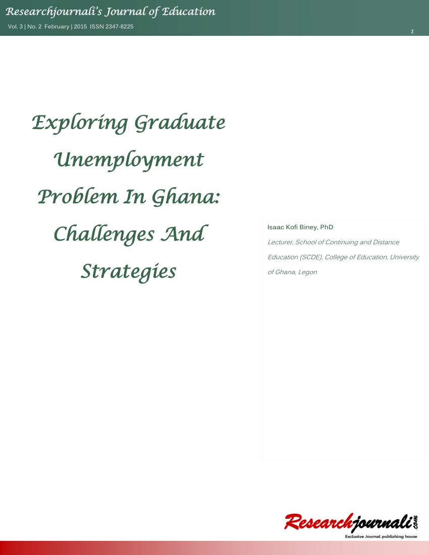 research proposal on unemployment in ghana