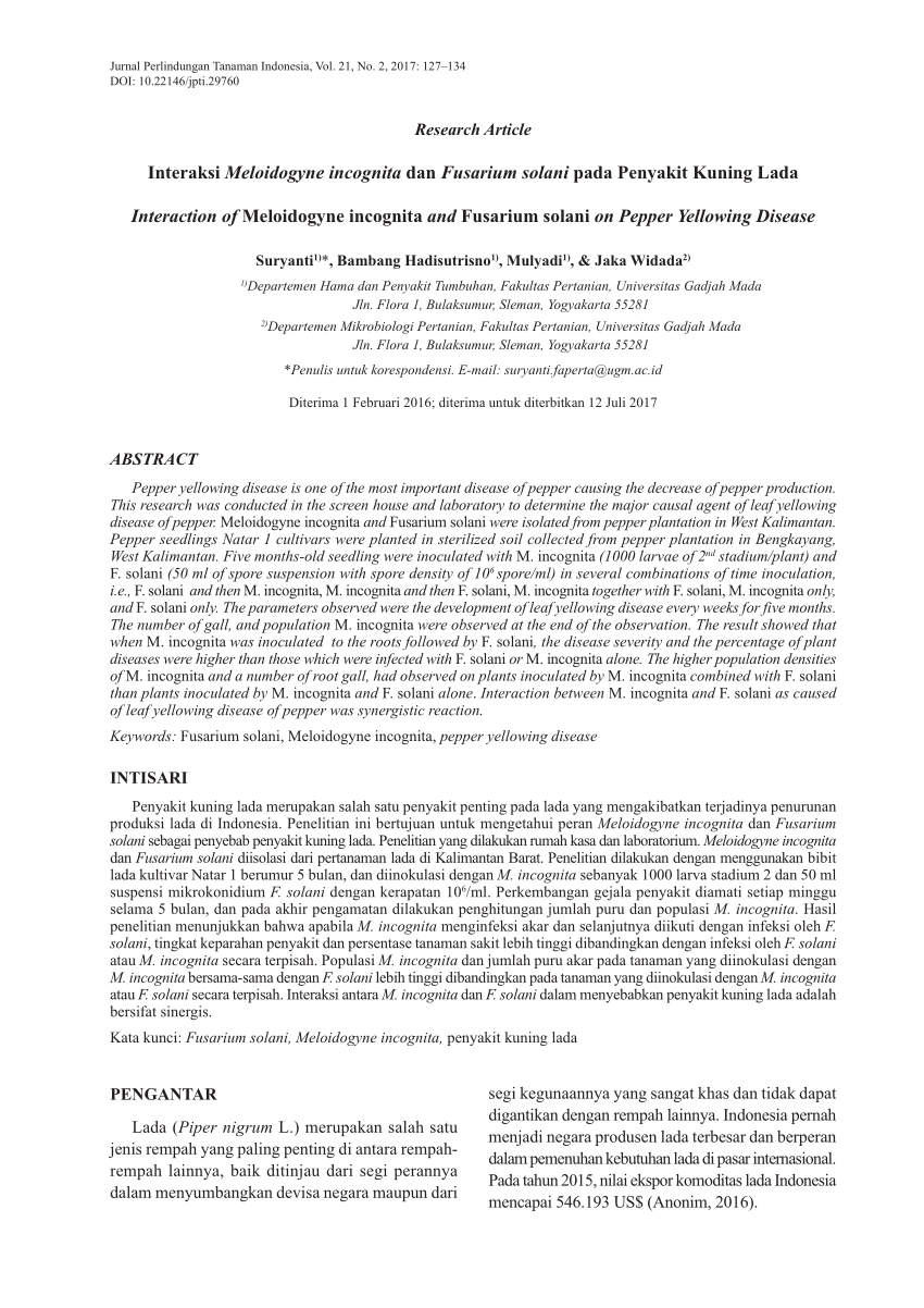 Studies On The Interactions Of Meloidogyne Incognita Radopholus