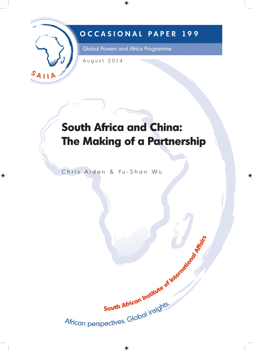 Pdf South Africa And China The Making Of A Partnership