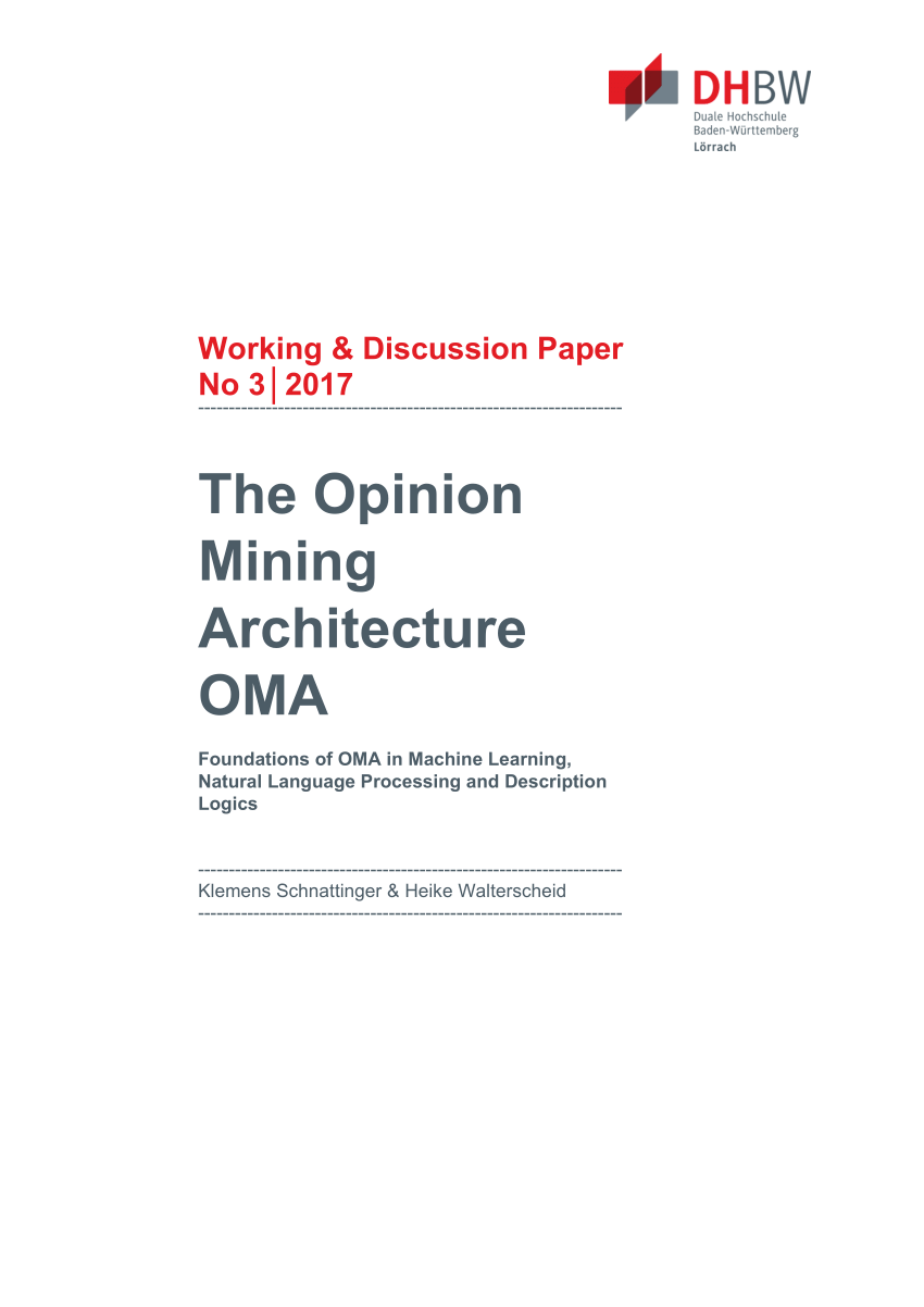 Pdf The Opinion Mining Architecture Oma