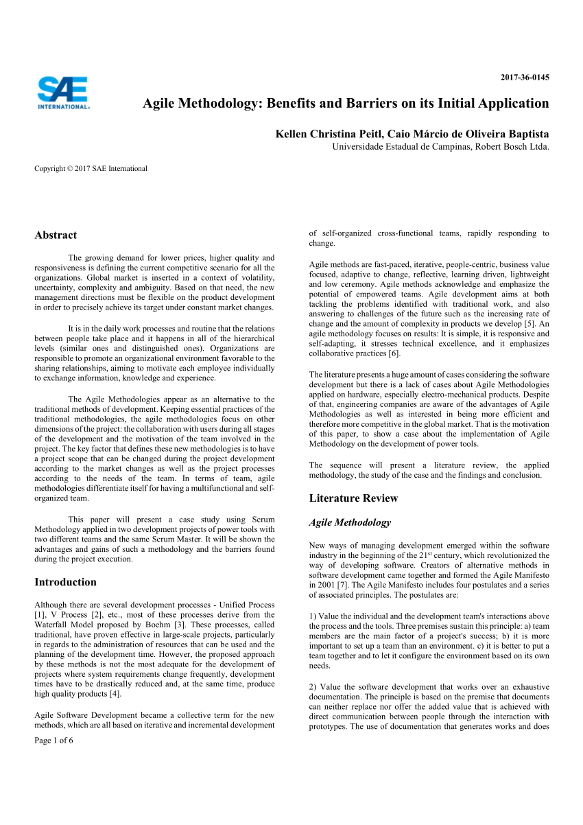 research paper on agile methodology
