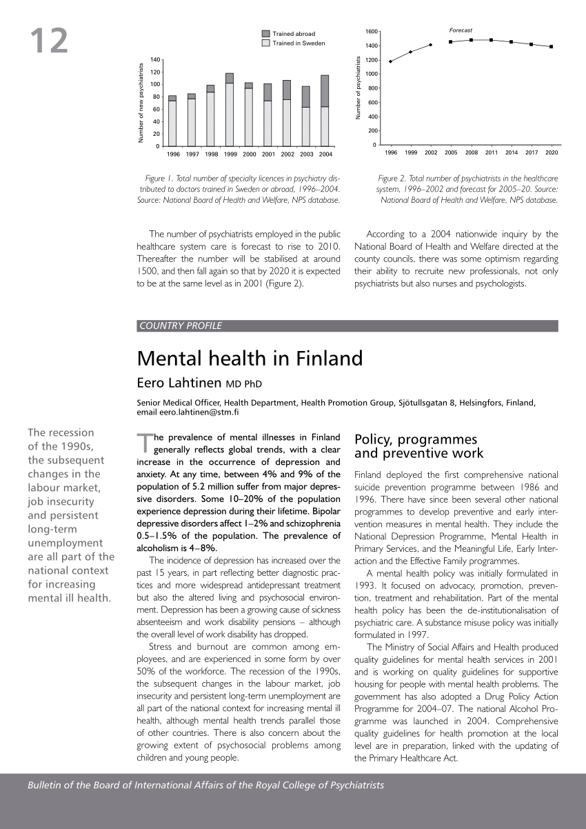 PDF Mental health in Finland