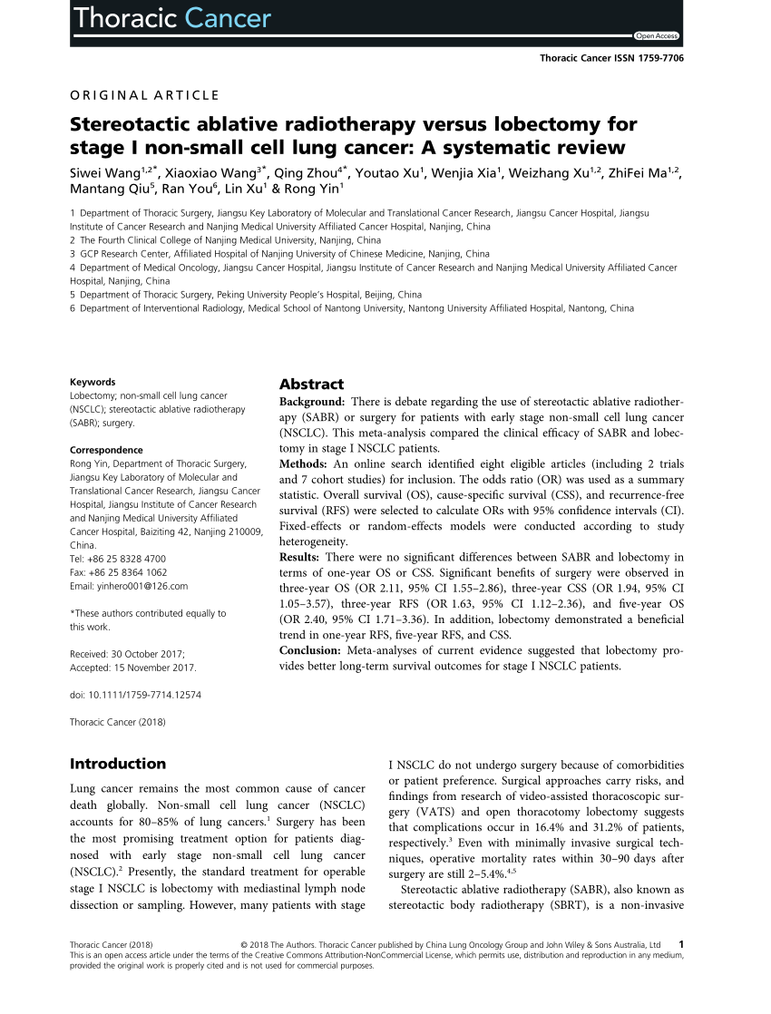 lung cancer research paper