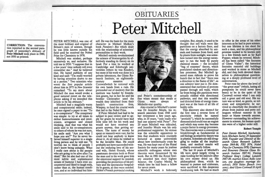 PDF) Peter Mitchell (Obituary)