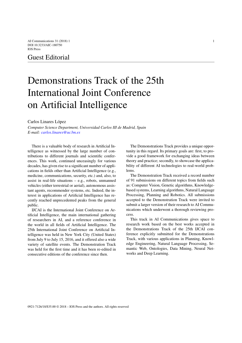 (PDF) Demonstrations Track of the 25th International Joint Conference