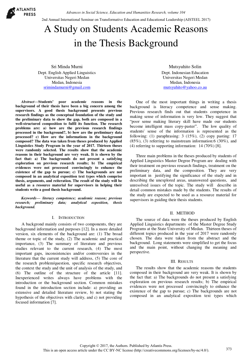example of research paper background of the study