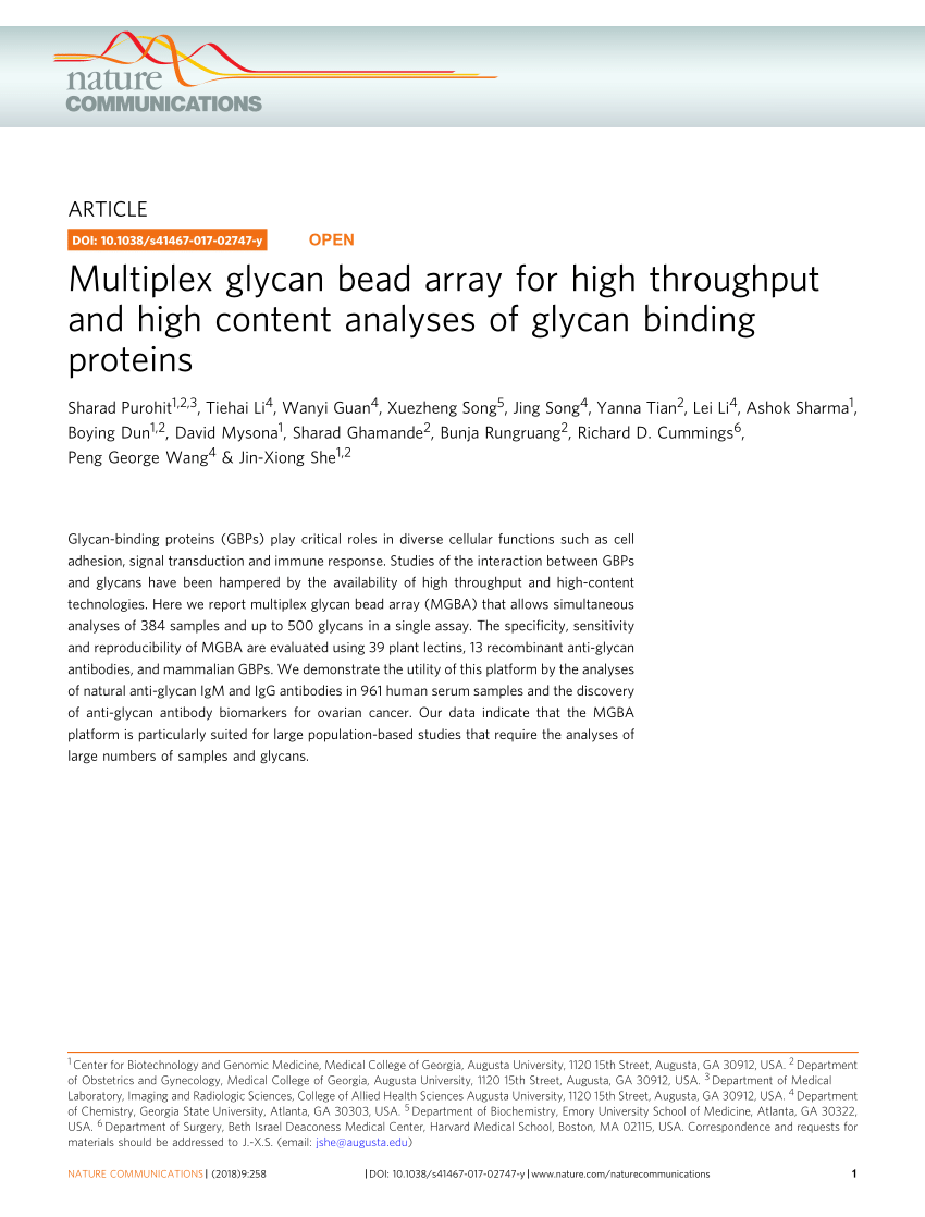 Development of a Multiplex Glycan Microarray Assay and Comparative