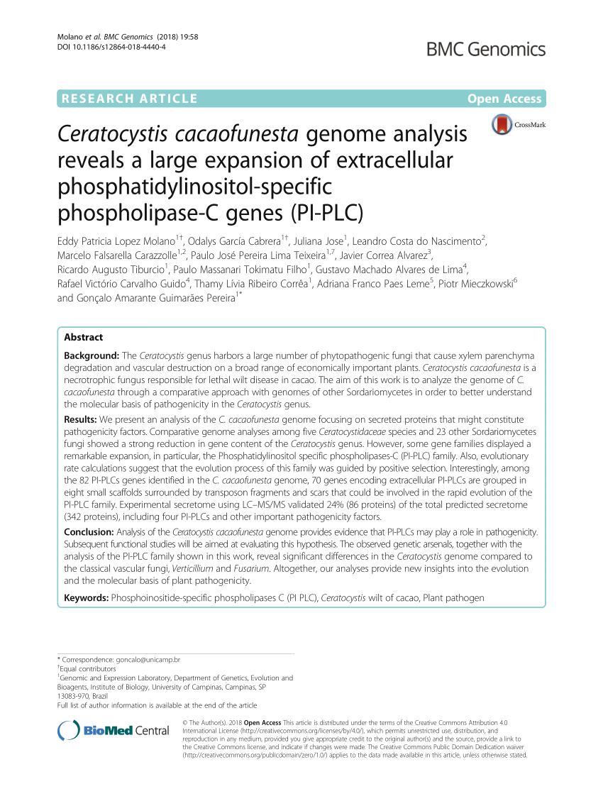 PDF) Characterization of Ceratocystis fimbriata from passion fruits