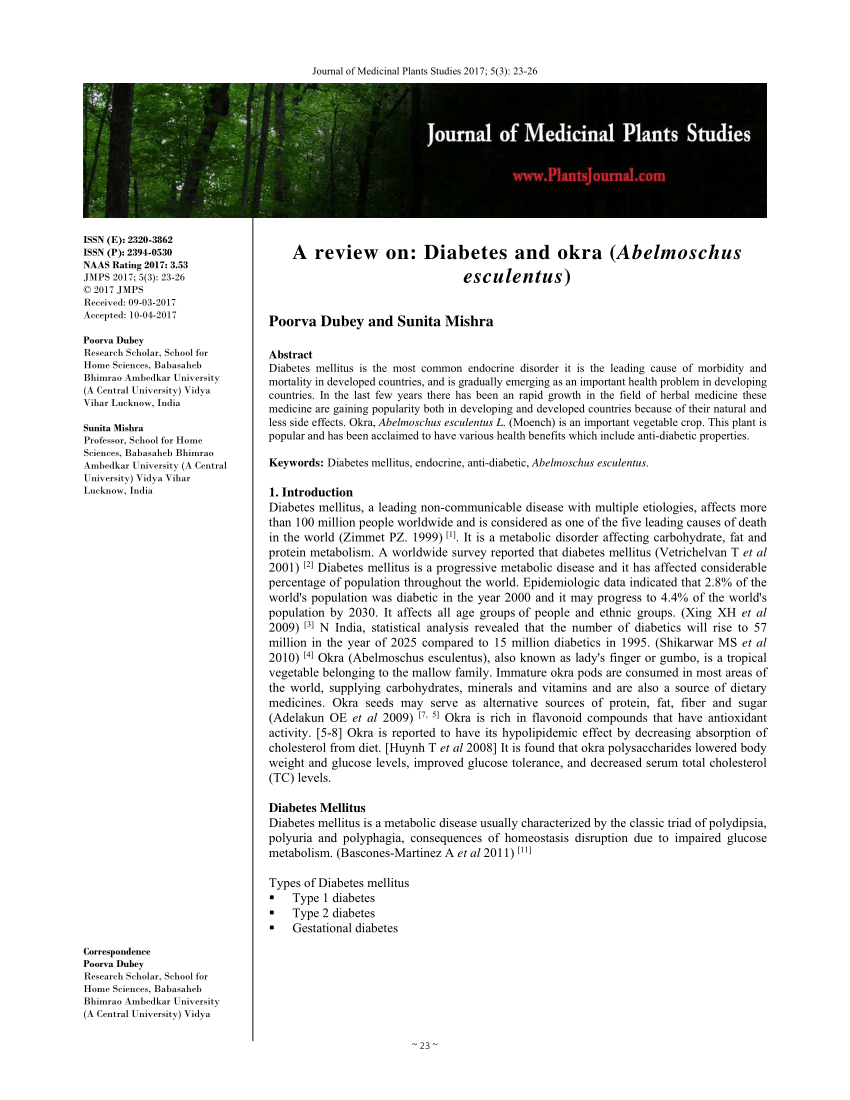 literature review on okra pdf