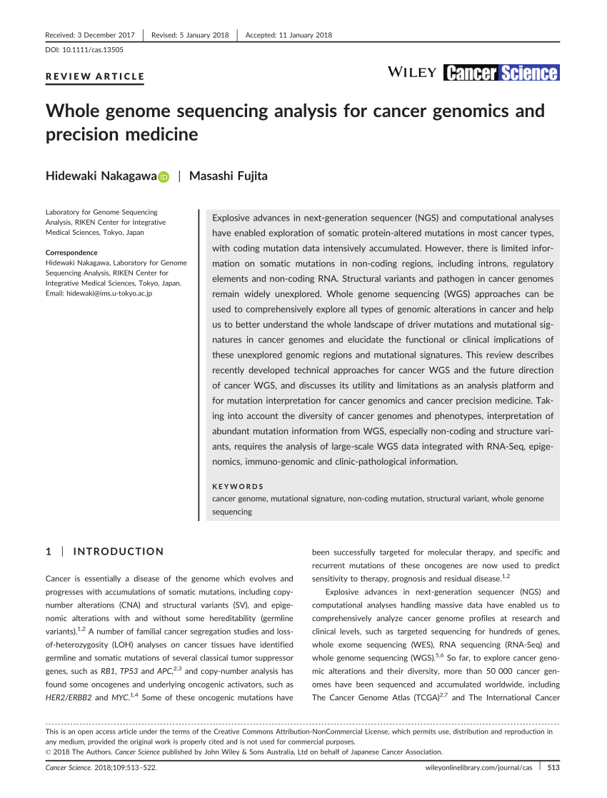 cancer genomics research paper