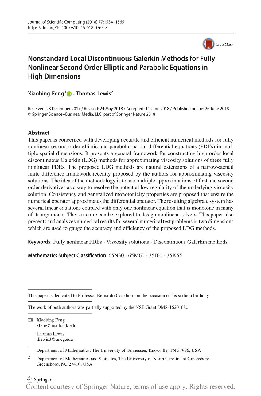 Nonstandard Local Discontinuous Galerkin Methods for Fully ...