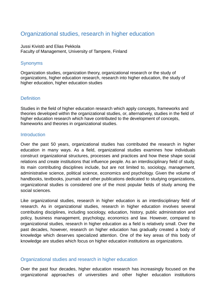 research paper on organizational development pdf
