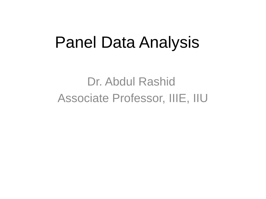 panel data analysis research paper