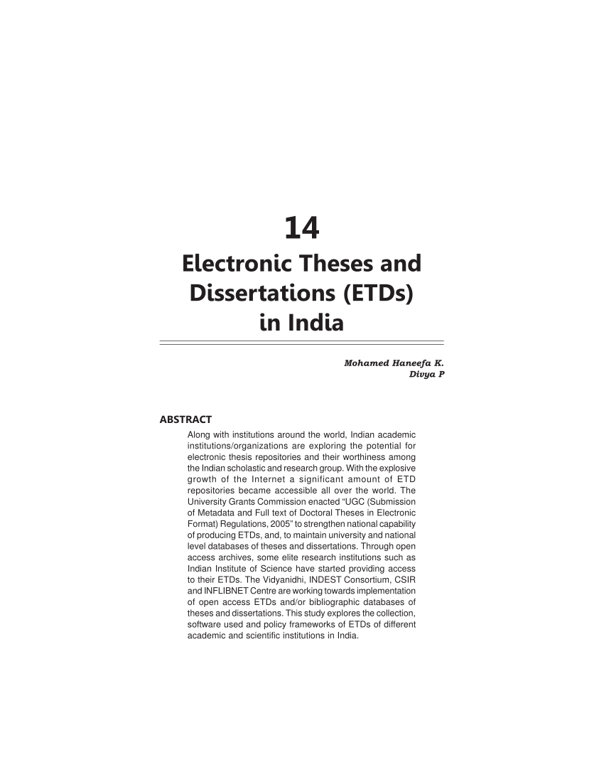 Digital library theses dissertations