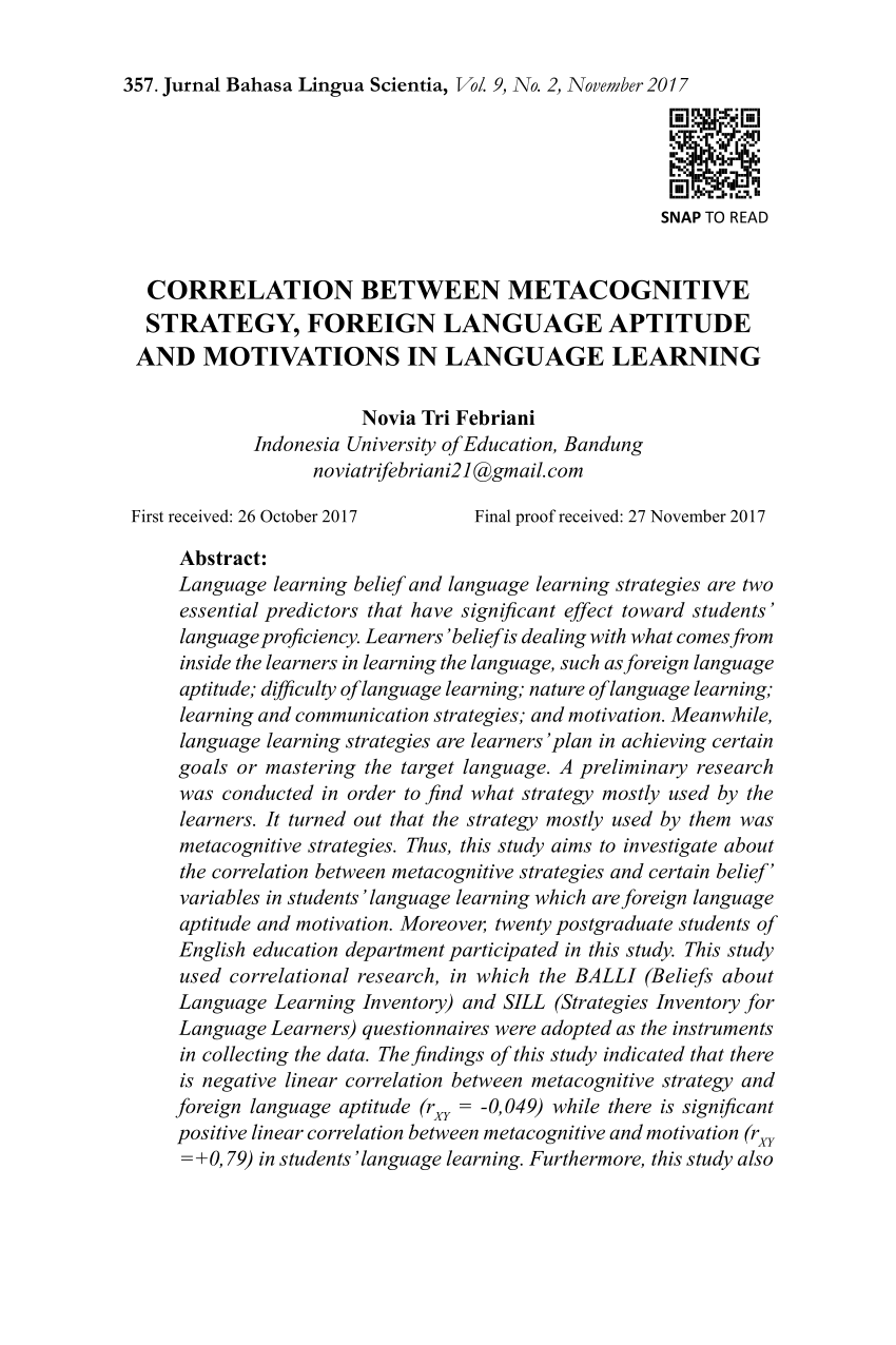 pdf-correlation-between-metacognitive-strategy-foreign-language-aptitude-and-motivations-in