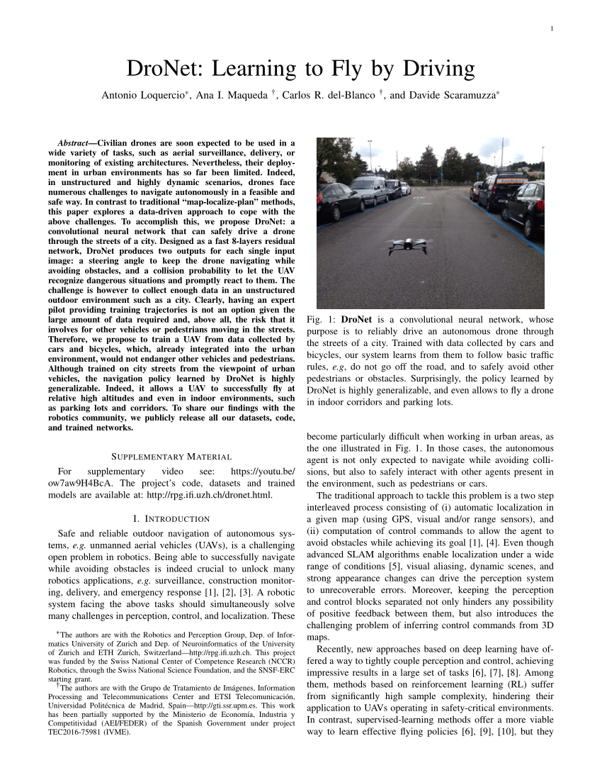 Geologi træk uld over øjnene marathon PDF) DroNet: Learning to Fly by Driving