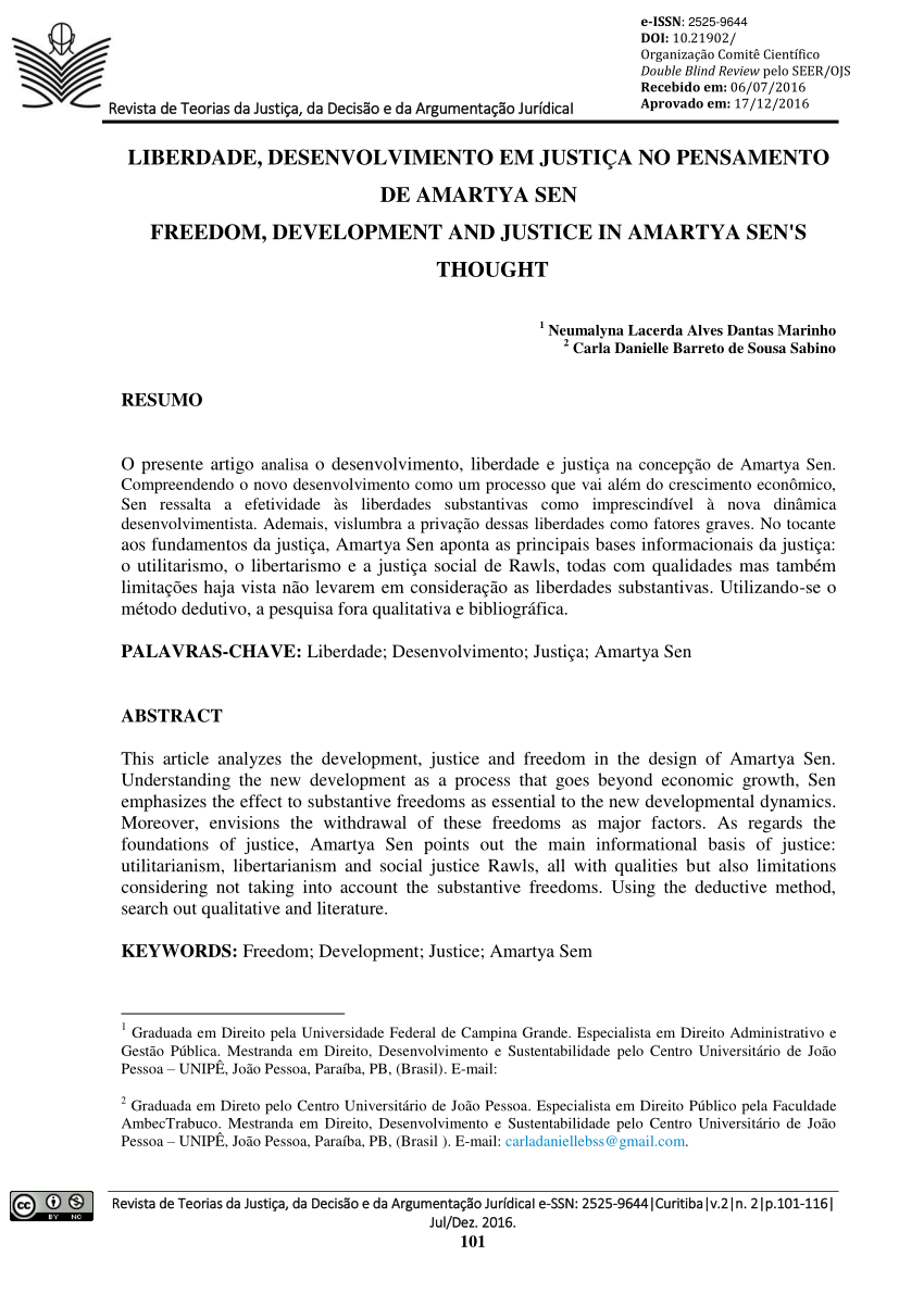 Estudos Sobre Amartya Sen 4, PDF, Liberdade