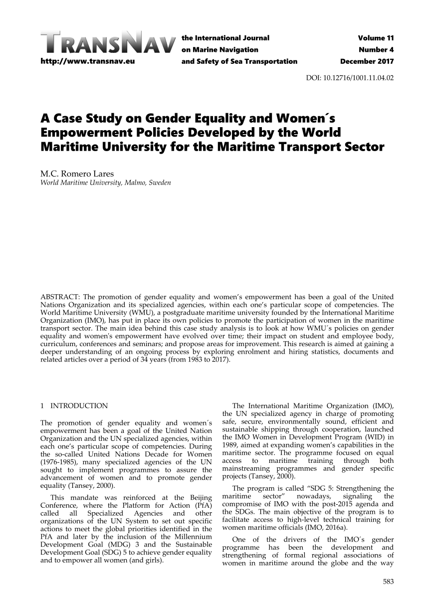 case study on gender equality