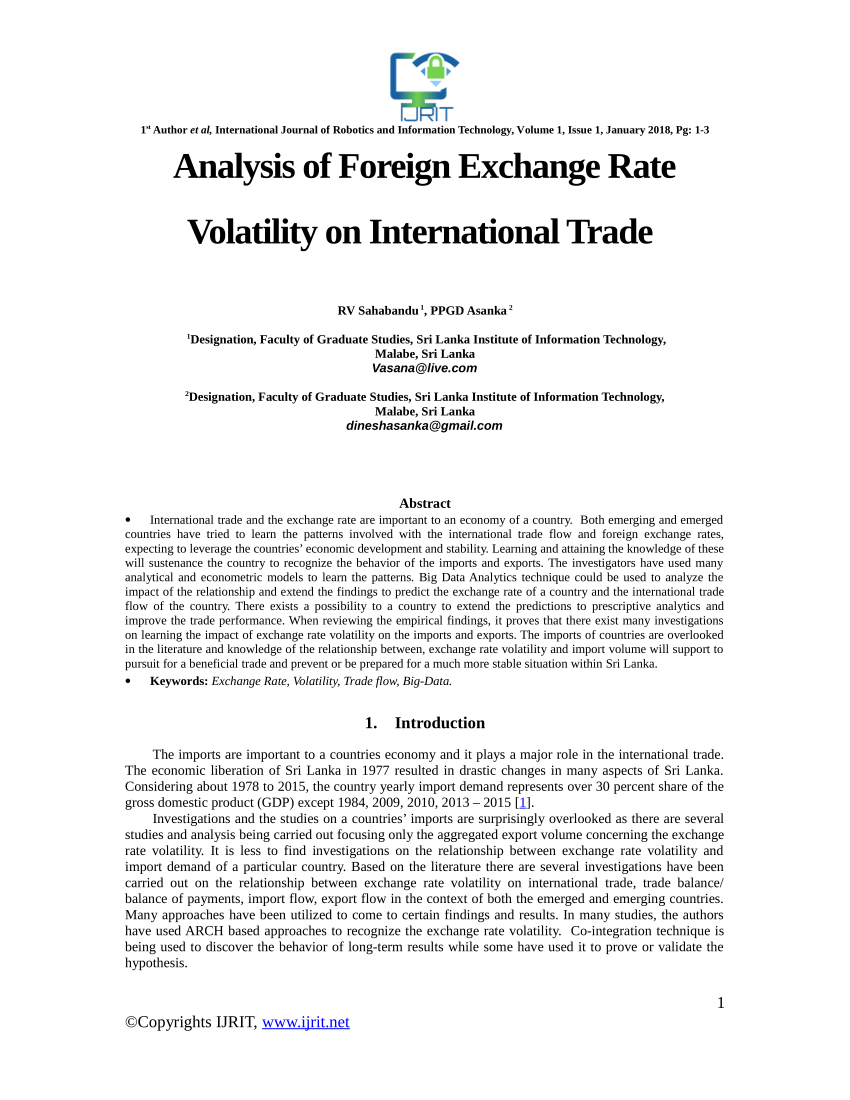 research paper on foreign exchange rate