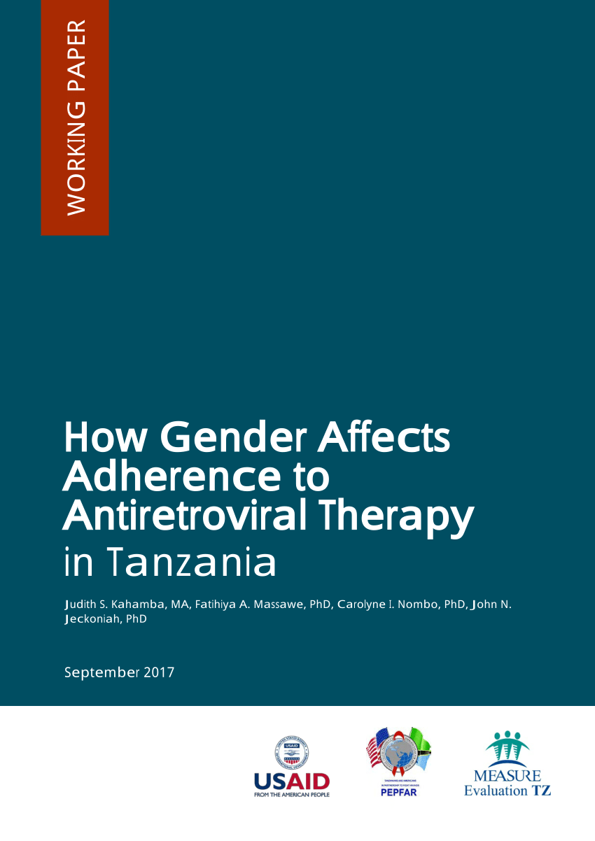 Pdf How Gender Affects Adherence To Antiretroviral Therapy In Tanzania