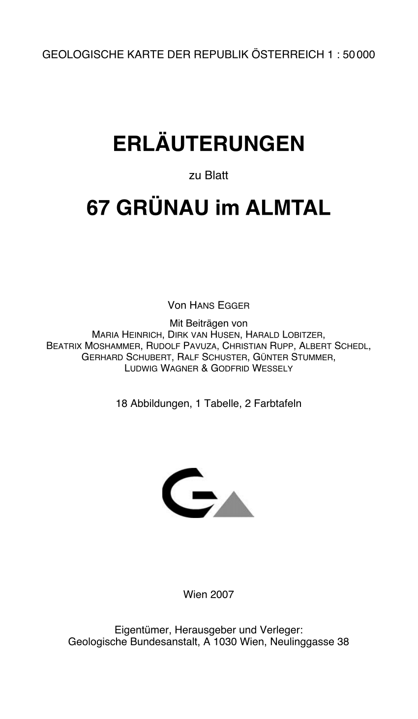 PDF) ERLUTERUNGEN zu Blatt 67 GRNAU im ALMTAL