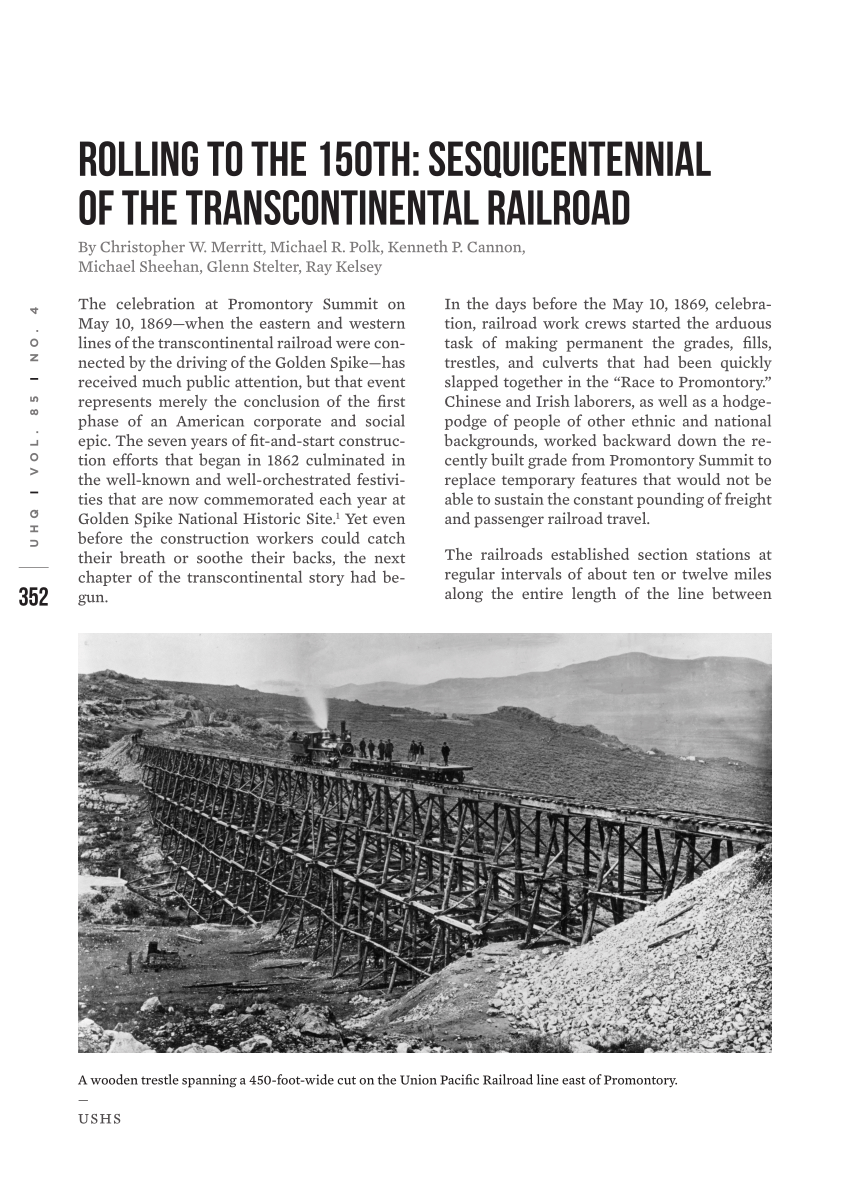 Transcontinental railroad is completed, May 10, 1869 - POLITICO