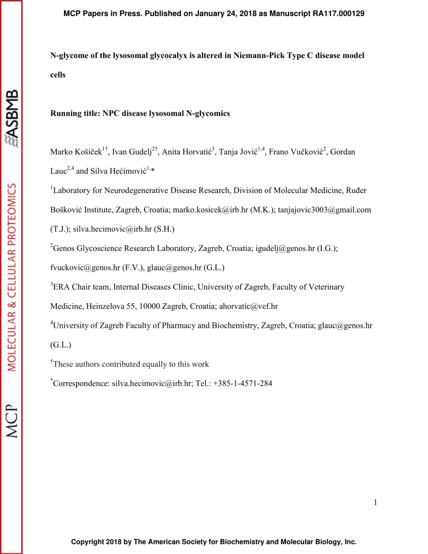 Molecular mechanism(s) of neurodegeneration in Niemann-Pick type C disease  - Ruđer Bošković Institute