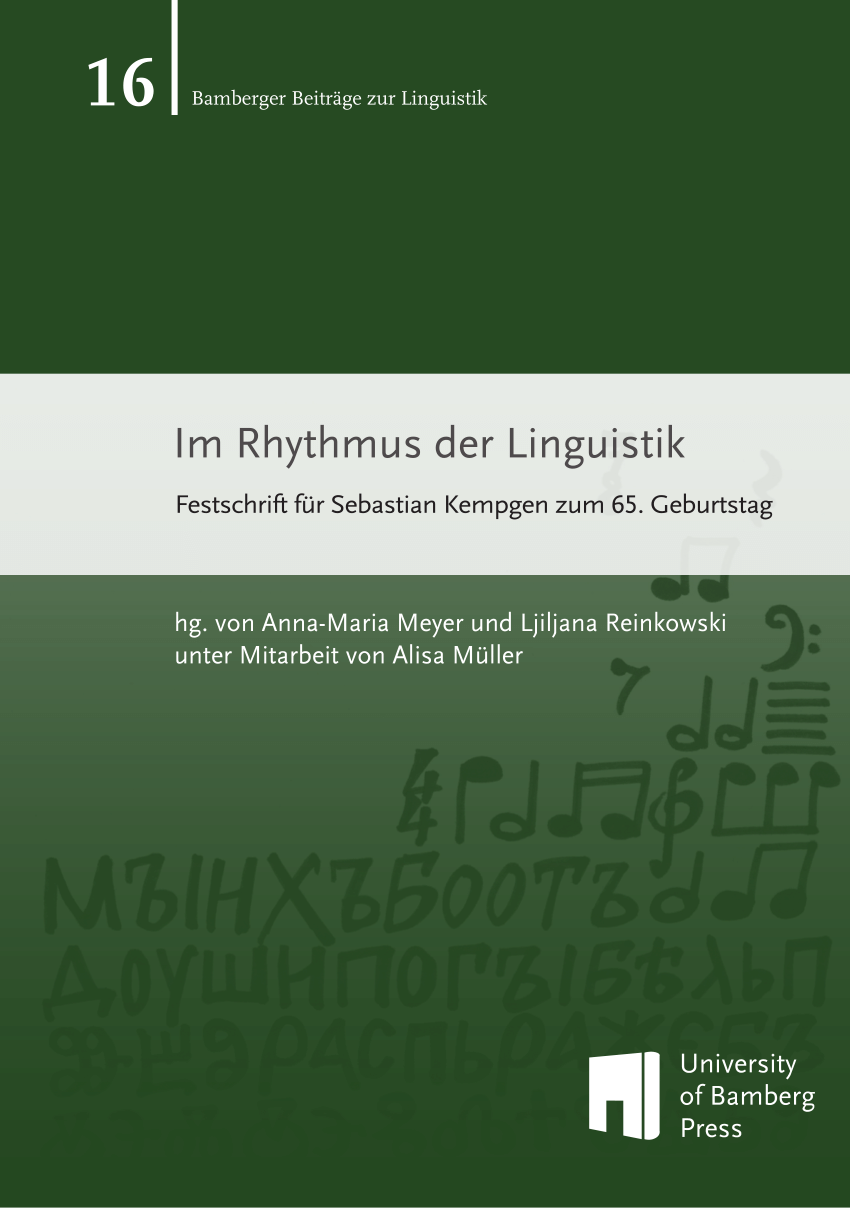 PDF Im Rhythmus der Linguistik. Festschrift für Sebastian Kempgen ...