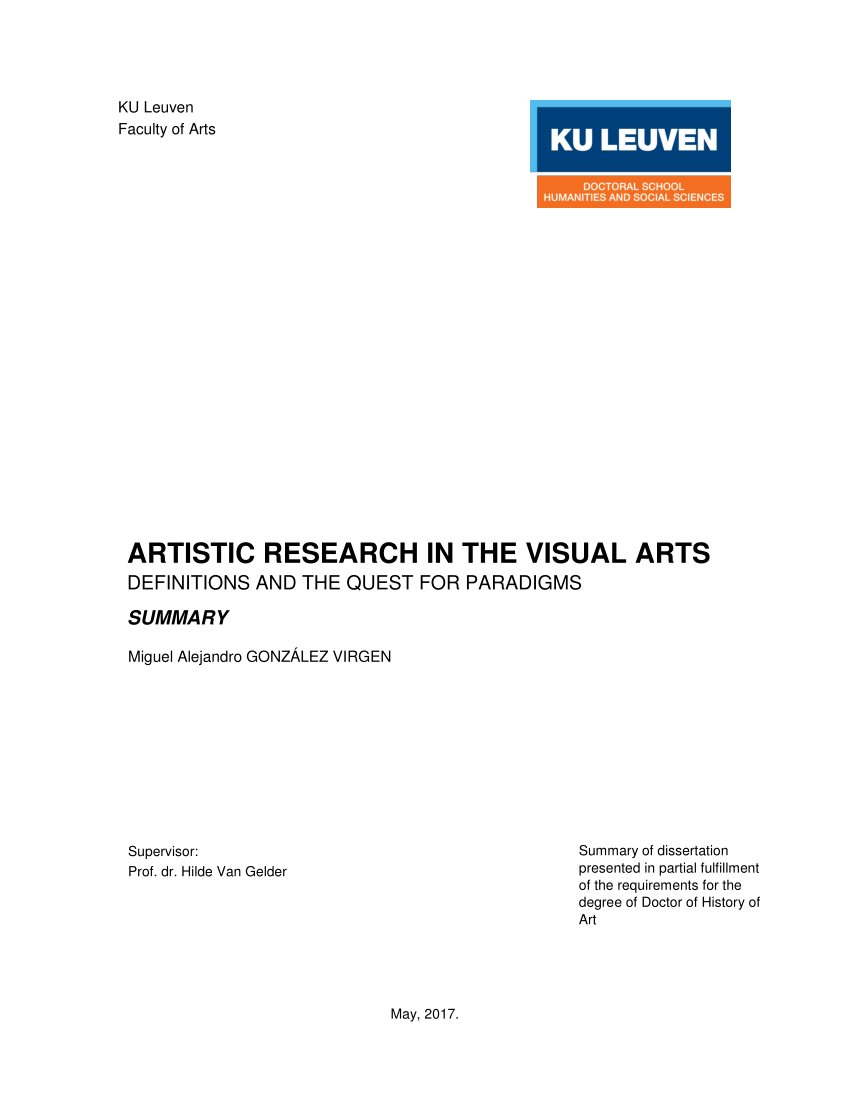 phd artistic research