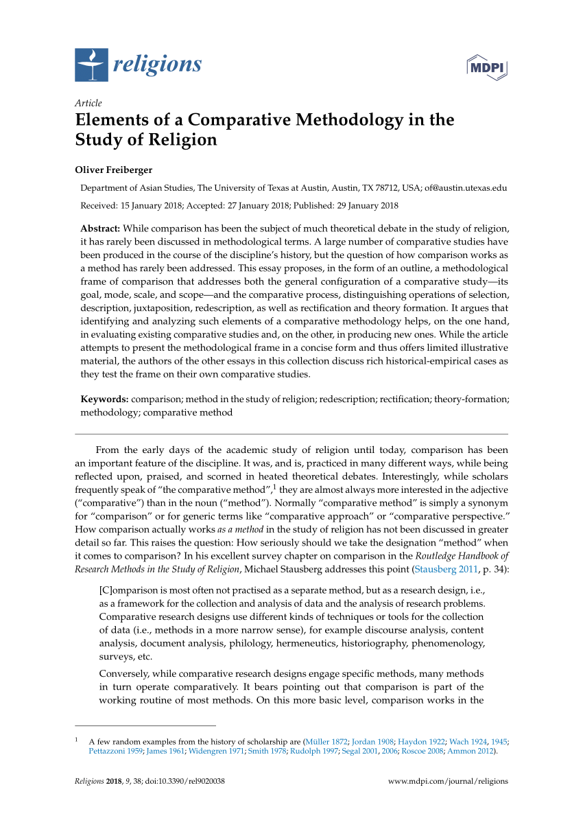 sample research study about religion