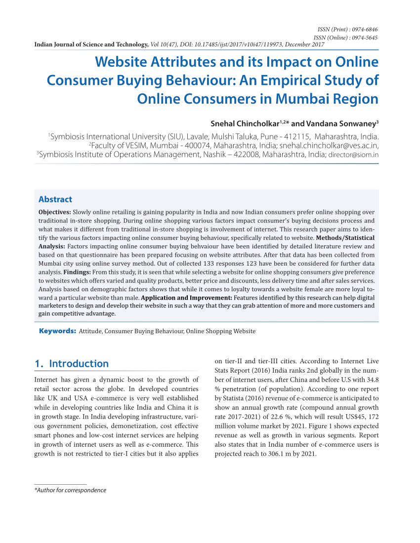 A Brief Literature Review on Consumer Buying Behaviour