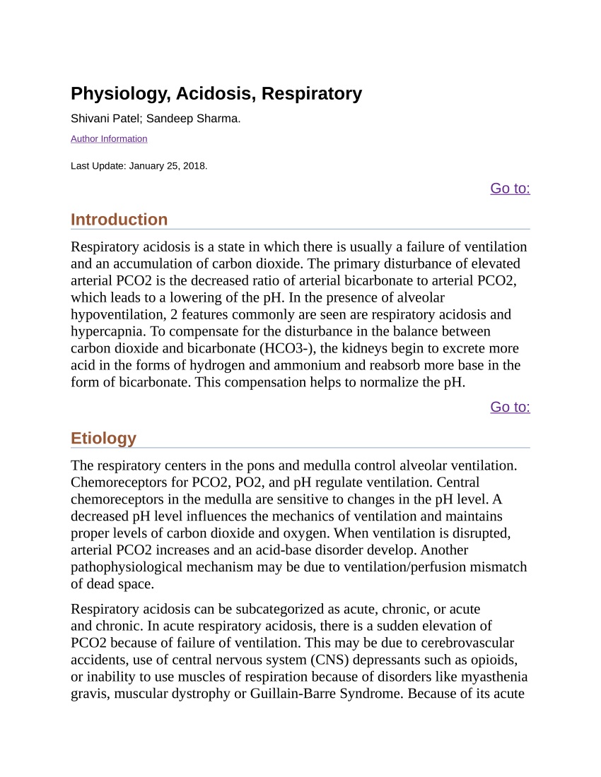 case study respiratory acidosis