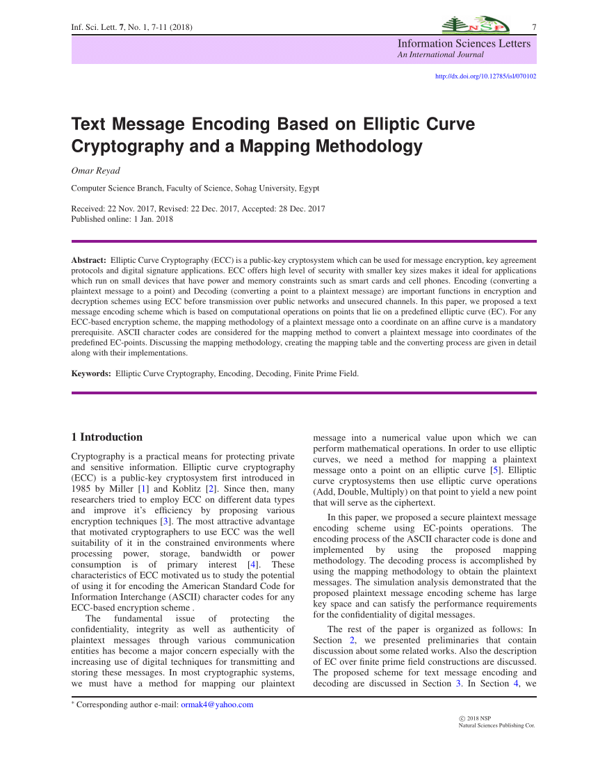 research paper elliptic cryptography