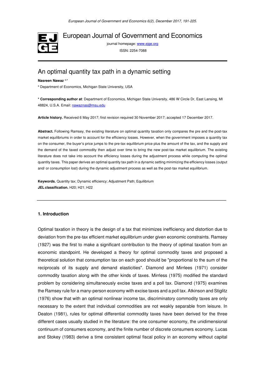 pdf-an-optimal-quantity-tax-path-in-a-dynamic-setting