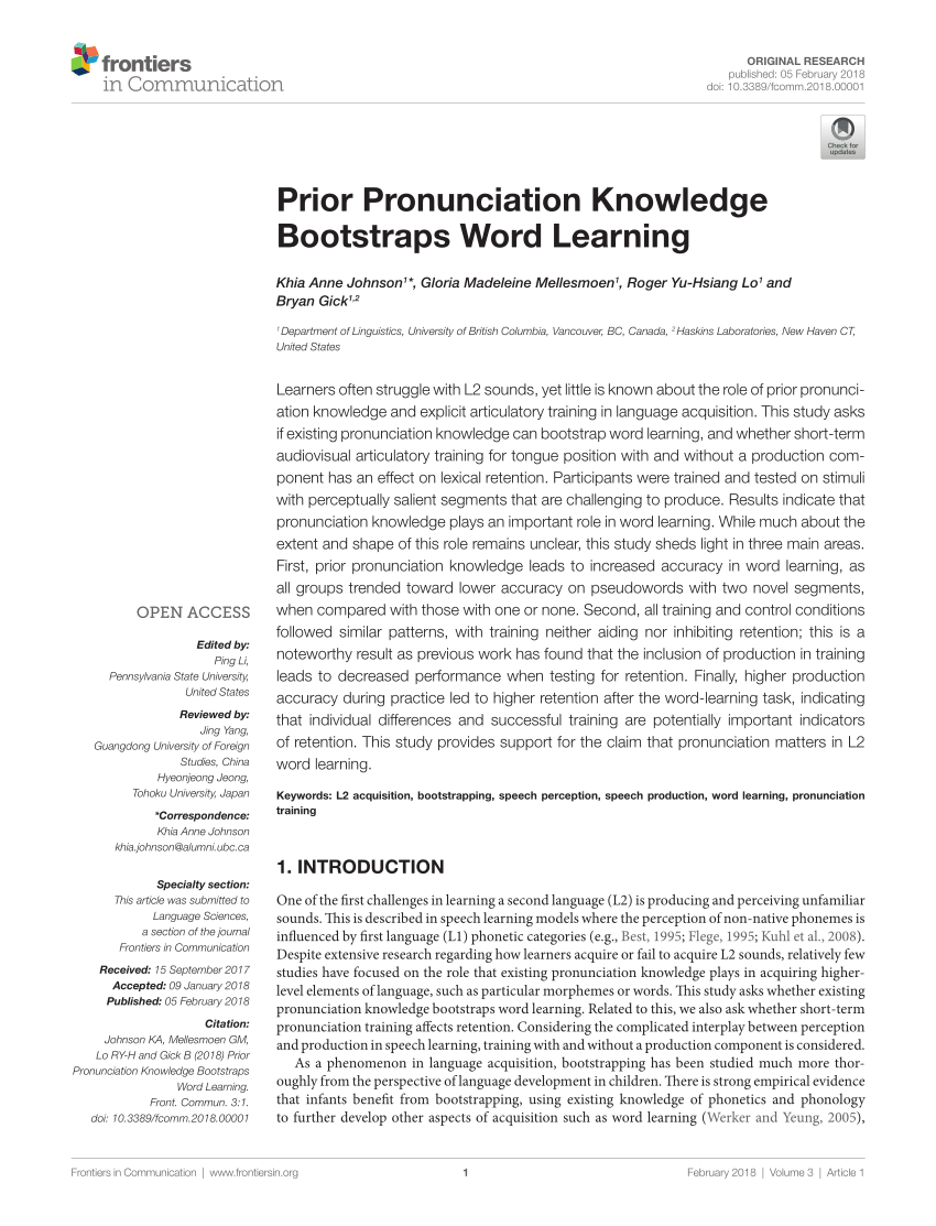 PDF) Pronunciation Patterns Among L2 Hul'q'umi'num' Learners
