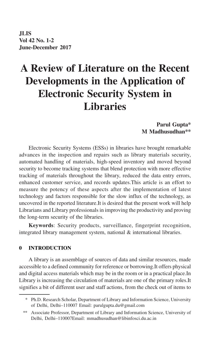 literature review on school library