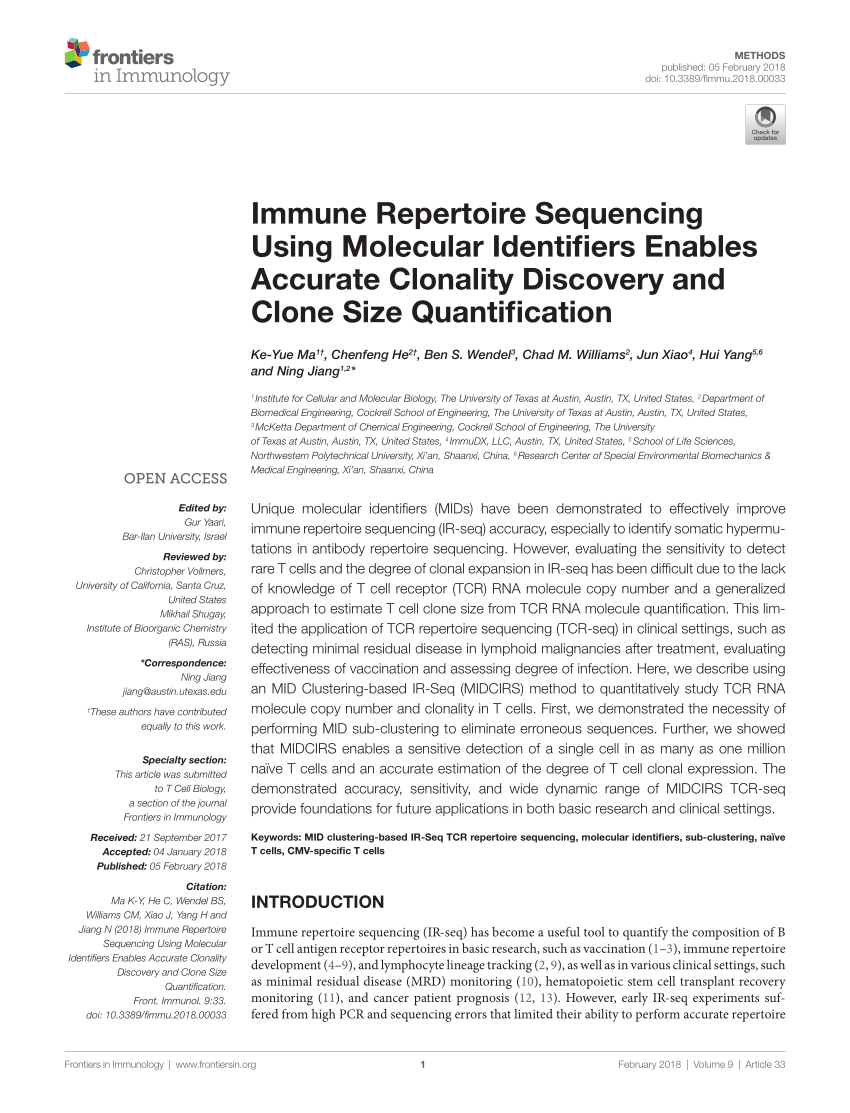 immune repertoire sequencing