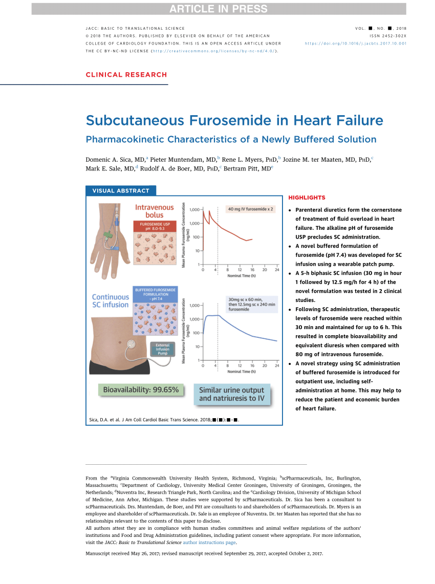 why is furosemide used in heart failure