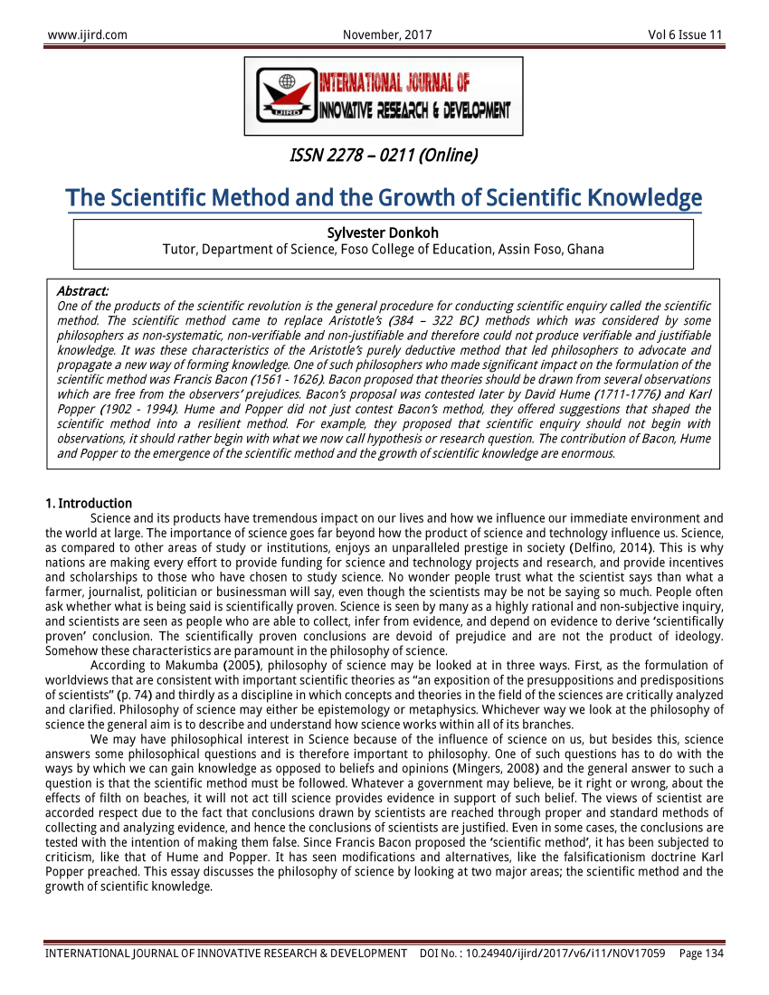 scientific development essay pdf