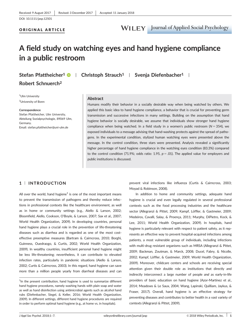 quantitative research study on hand hygiene