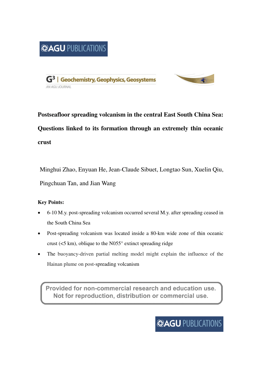 Pdf Post Seafloor Spreading Volcanism In The Central East