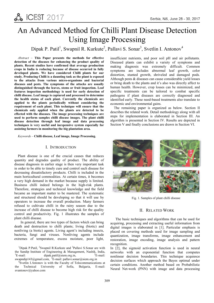 research paper on plant disease detection using image processing
