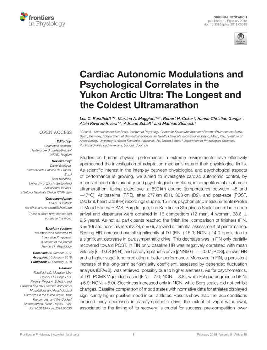 PDF) Cardiac Autonomic Modulations and Psychological Correlates in ...